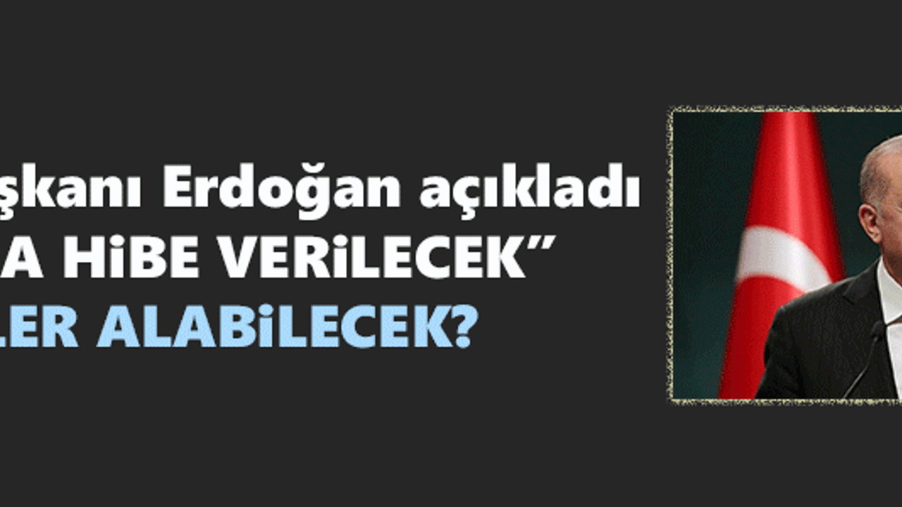Cumhurbaşkanı Erdoğan: 'Esnafa hibe verilecek!'