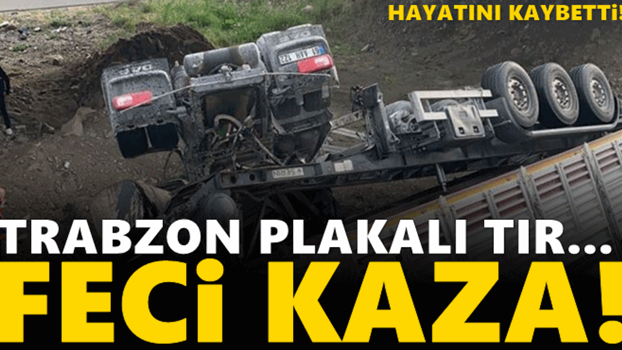 Trabzon plakalı tır köprüden düştü: 1 ölü