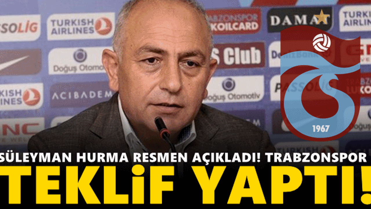 Süleyman Hurma resmen açıkladı! Trabzonspor teklif yaptı