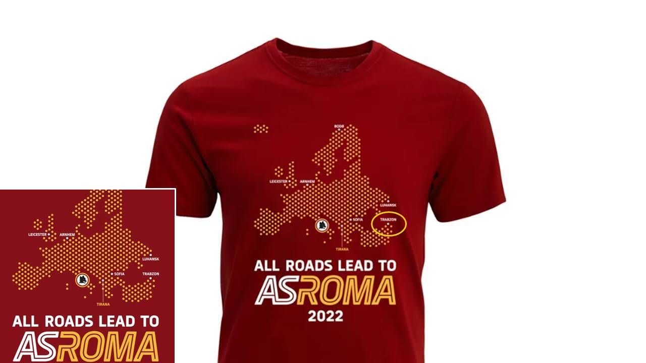 AS Roma, tişörtlere Trabzon'u da yazdı!