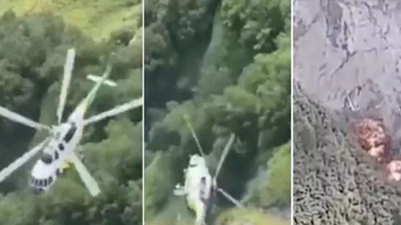Gürcistan'da helikopter kazası! 8 ölü...