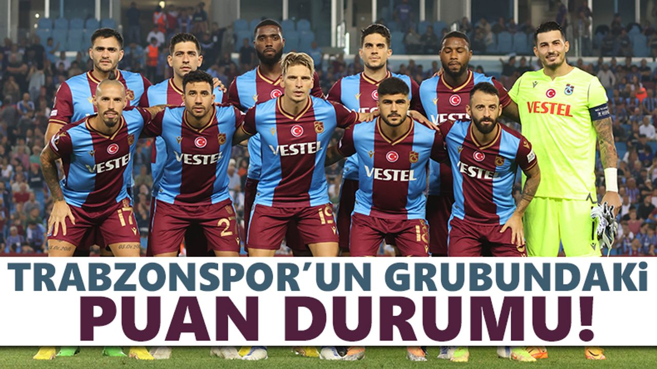 Trabzonspor'un UEFA Avrupa Ligi grubundaki puan durumu