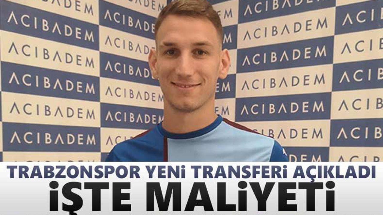 Trabzonspor Tonio Teklic transferini açıkladı