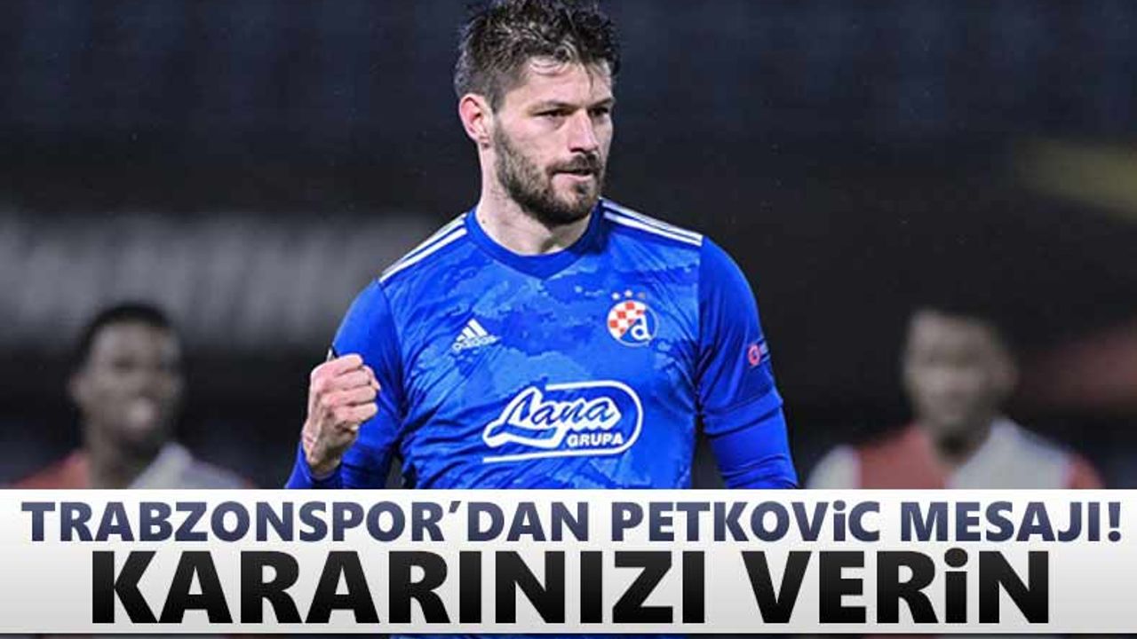 Trabzonspor'dan Petkovic mesajı! "Kararınızı verin"