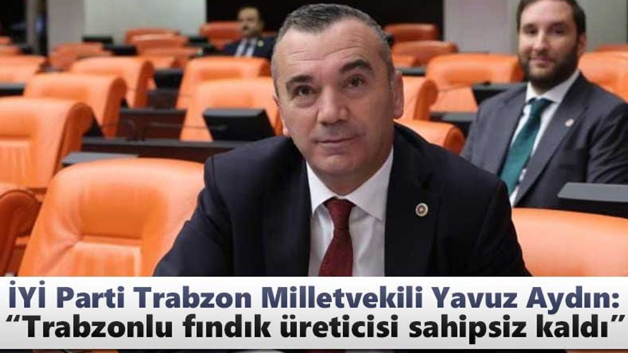 Yavuz Aydın: “Trabzonlu fındık üreticisi sahipsiz kaldı”