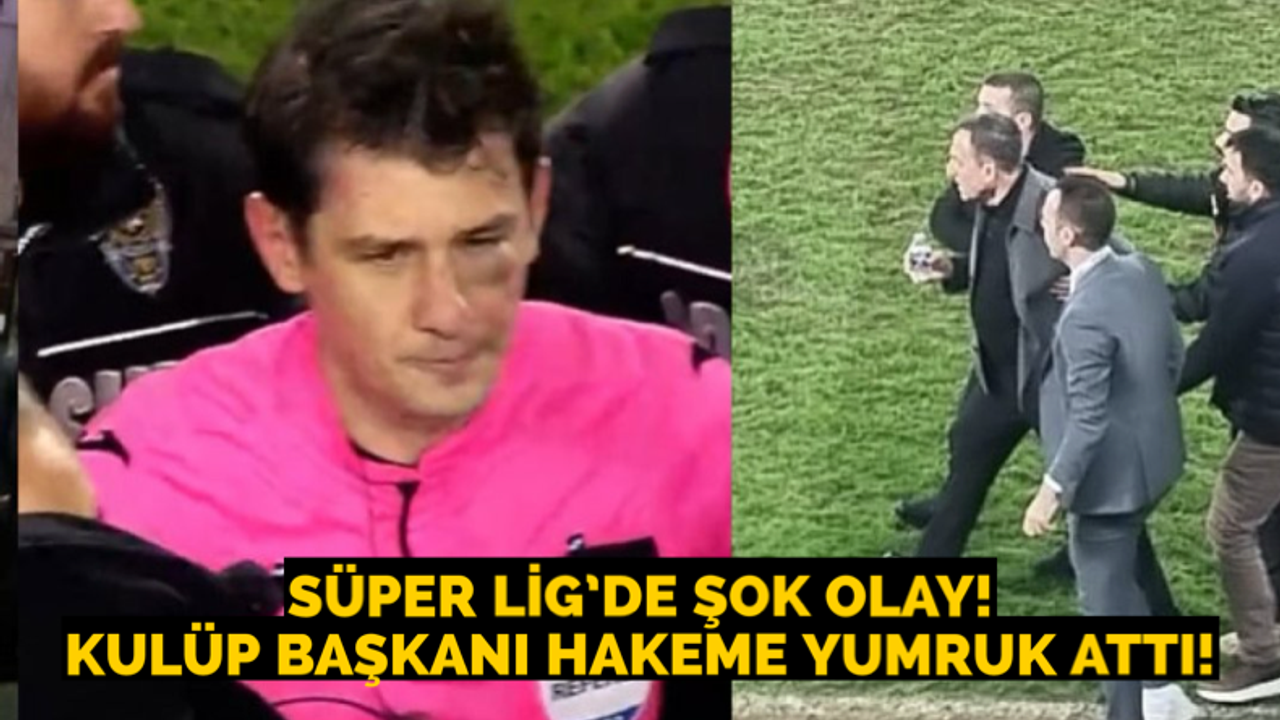 Süper Lig ekibinin başkanı hakeme yumruk attı