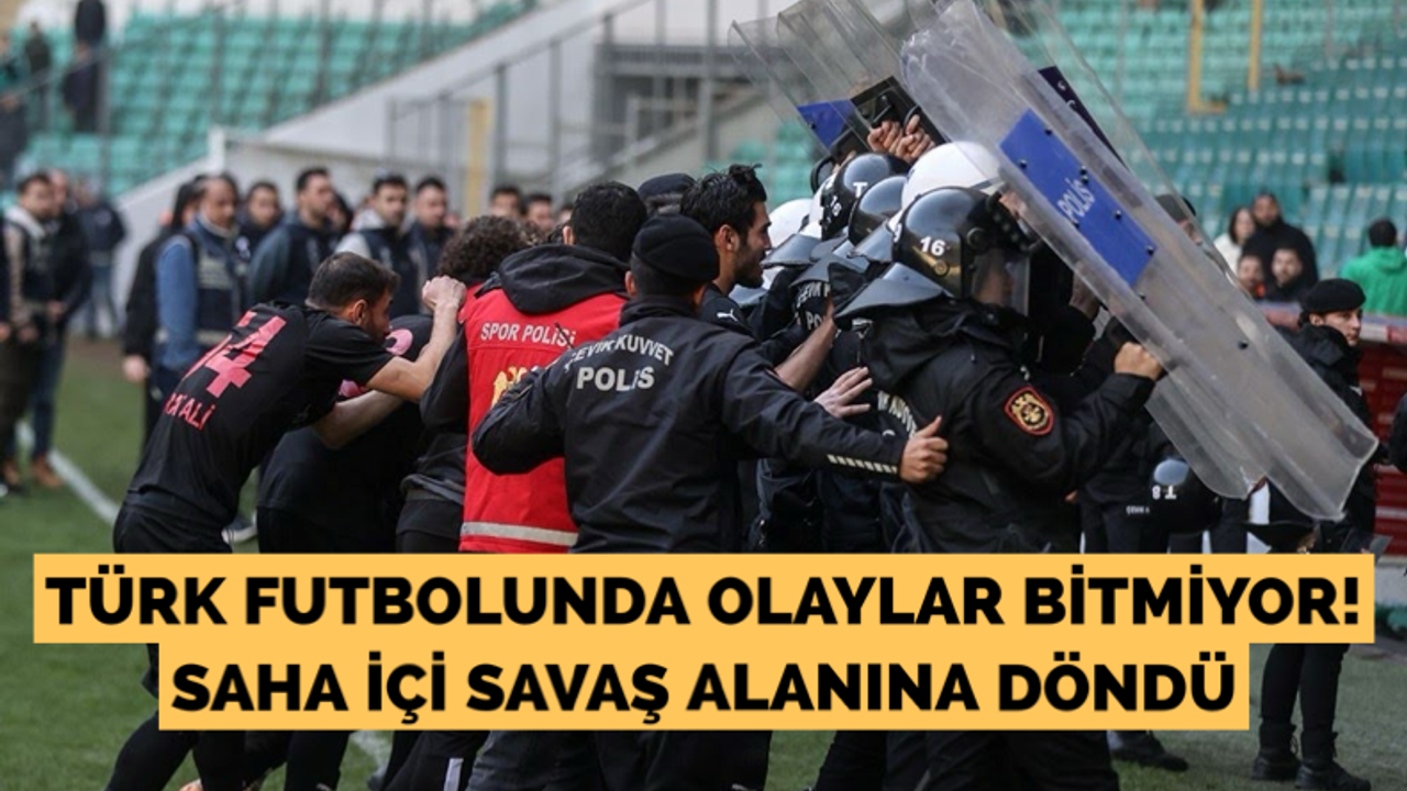Türk futbolunda olaylar bitmiyor! Saha içi savaş alanına döndü