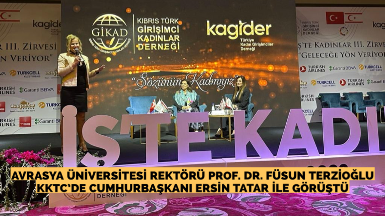 Avrasya Üniversitesi Rektörü Prof. Dr. Terzioğlu KKTC Cumhurbaşkanı Tatar ile görüştü
