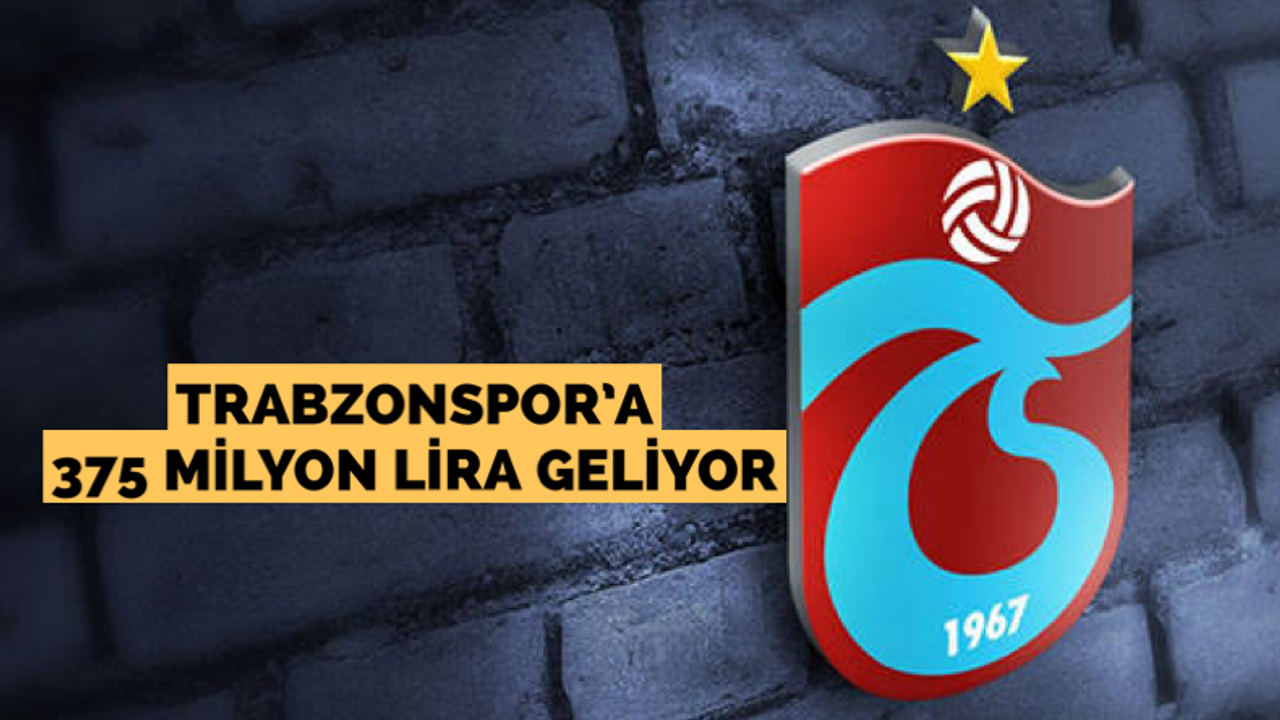 Trabzonspor'a 375 milyon lira geliyor!