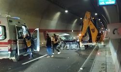 Tünelde trafik kazası! Sürücü yaralı...