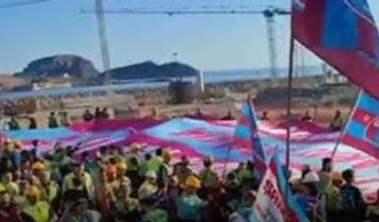 Nükleer santral şantiyesinde Trabzonspor kutlaması!