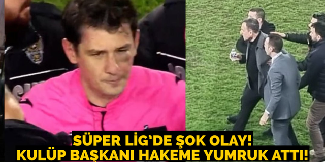 Süper Lig ekibinin başkanı hakeme yumruk attı