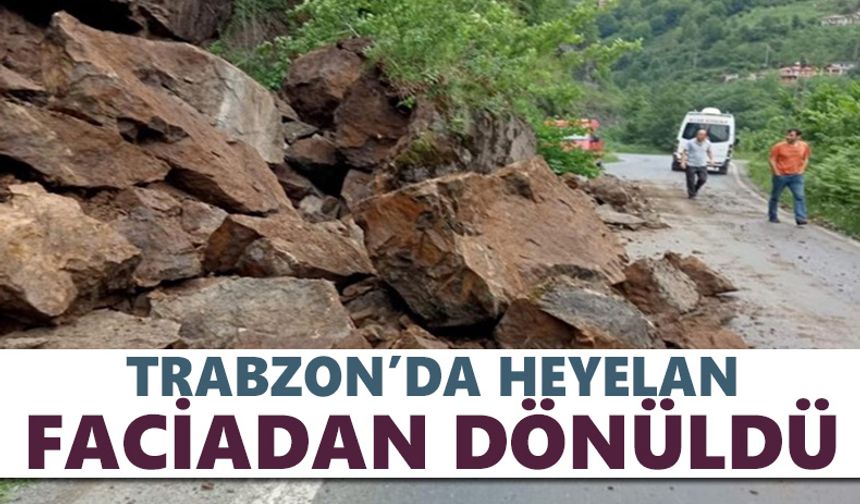 Trabzon'da kaya parçaları yola düştü