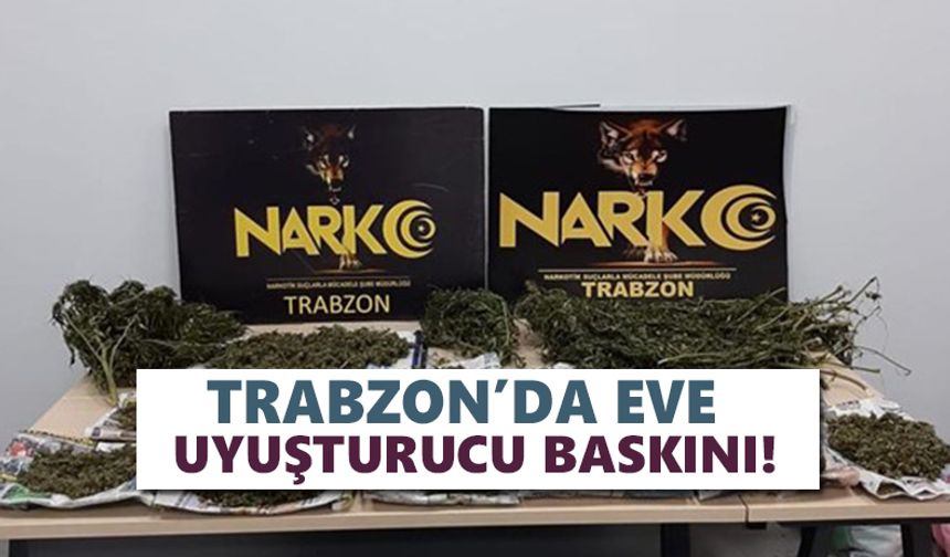 Trabzon’da eve uyuşturucu baskını!