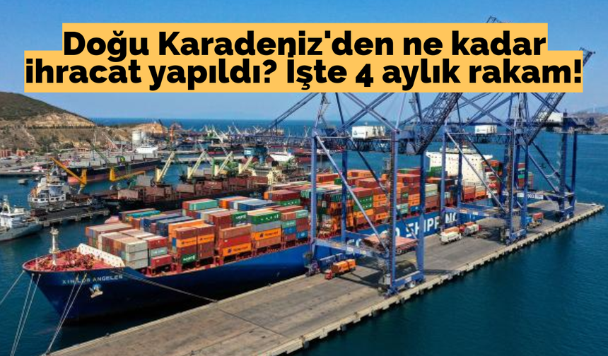 Doğu Karadeniz'den ne kadar ihracat yapıldı? İşte 4 aylık rakam!